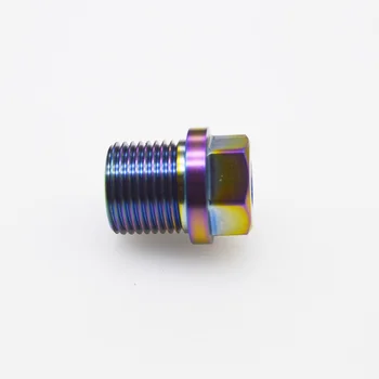 

Jntitanti M18*1.25 Light weight strong magnetic rainbow color Gr.5 titanium oil drain plug for auto engine