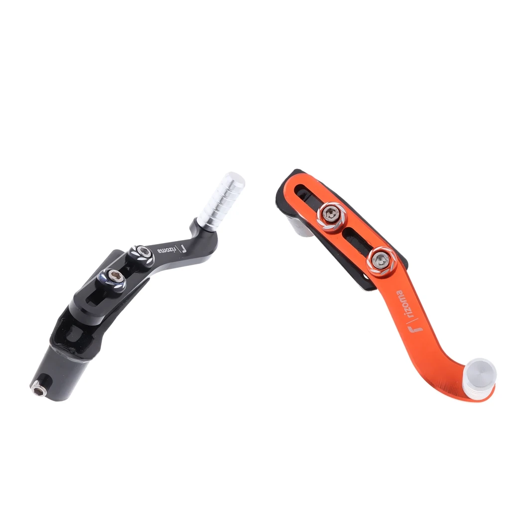 Universal Aluminum Folding Shift Lever Gear Shifter Lever Heel Toe Shift Lever for Motorcross with 2 Colors, (Black/Orange)