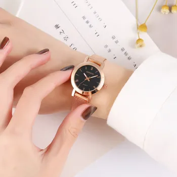 

Simple Women Watches Roman Scale Quartz Watch Women Fashion Lady Alloy Net Wrist Watch Small Delicate Clock Gifts Zegarek Damski
