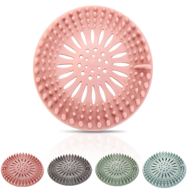 

Anti-blocking Floor Sticker Raised On All Sides Hair Filter Strainer Sticker Bathroom Shower Drain Net Hair Stopper