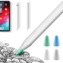 4 шт. немой силиконовый сменный наконечник чехол колпачок для наконечника кожи для Apple Pencil 1st 2nd ручка для тачскрина нескользящий защитный чехол