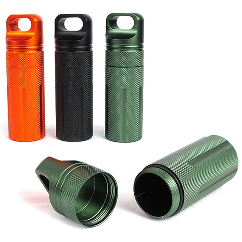 New Capsule Waterproof Hike Box Survive Seal Trunk Container Case Holder Storage Camp Medicine Match Pill Outdoor Dry Bottle