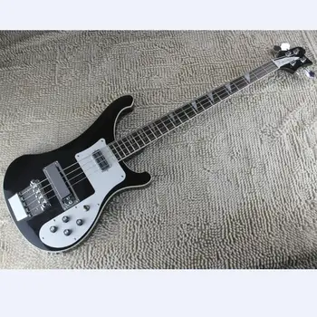 

Rickenback custom 4003 fireglo 4 strings bass guitar black ricken bass double output injacks mono & stereo