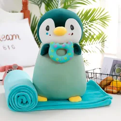 Atacado condicionador colcha pinguim crocodilo elefante unicórnio brinquedo de pelúcia verão legal colcha cochilando travesseiro cobertor boneca travesseiro