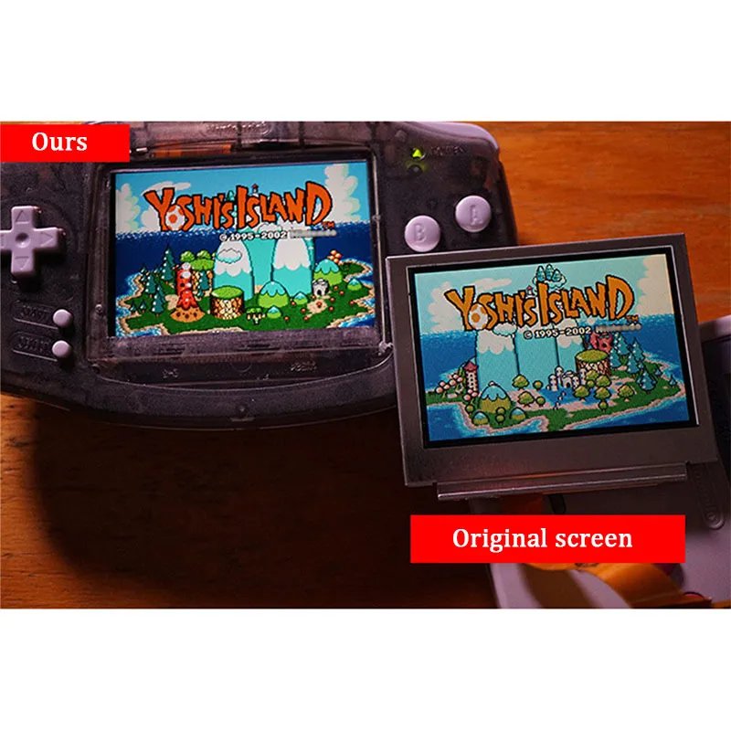 Для GBA ips 4 пикселя в 1 полный угол обзора ЖК-экран для GAMEBOY ADVANCE Замена 10 уровней яркости V2