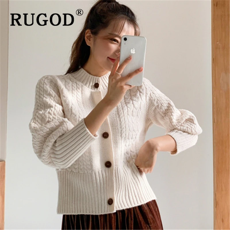 RUGOD 2020 весенний корейский шикарный женский кардиган свитер элегантный