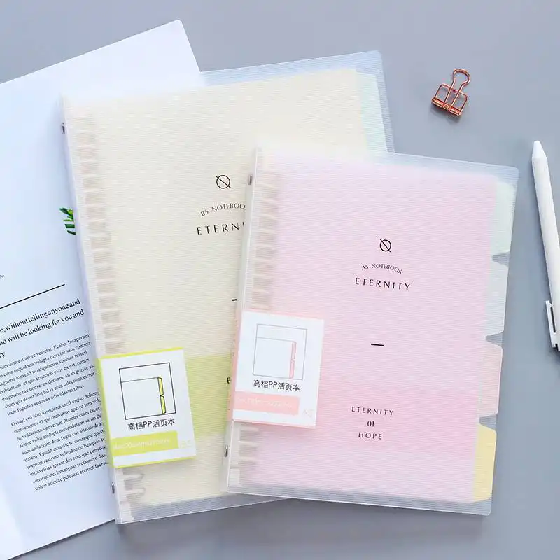 A5 B5 Macaron Colour Small Fresh Loose Leaf Notebook Korea Simple Detachable Refill Student Note Book Cute School Supplies Notebooks Aliexpress