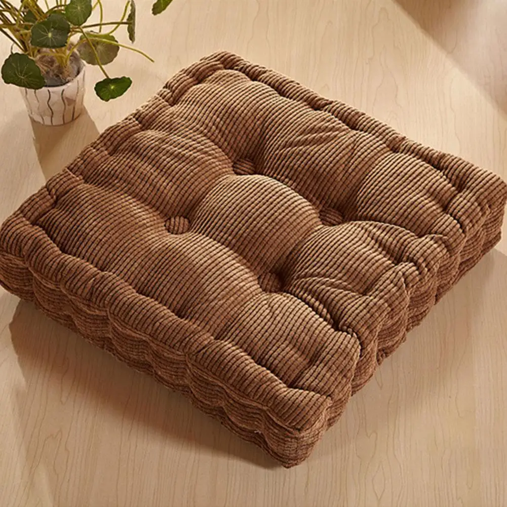 Corncob татами сиденье утолщенная эластичная Подушка стула сплошной цвет квадратная подушка для сиденья Подушка для пола стул для дома офиса - Цвет: camel