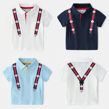 Новая Стильная летняя одежда из чистого хлопка с принтом из мультфильма «Amazon», поставка товаров, Детская футболка с короткими рукавами, поло, Sh