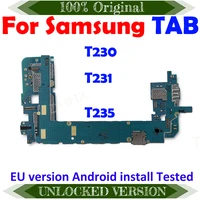 Placa-mãe para samsung galaxy tab 4, t230 t231 t235, 100% original, funcionamento completo, desbloqueada, placa mãe lógica