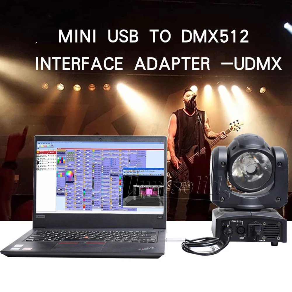 Usb To Dmx Interface Adapter Stage Lighting Disco Light Dj Dmx Interface Usb Party Lights Beam Usb Led Dmx 512 Interface