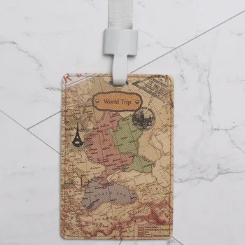 

Soft Leather Map Men's Passport Cover Credit Card Holder Slim Organizer Travel Wallet For Female ID Card Case Protector