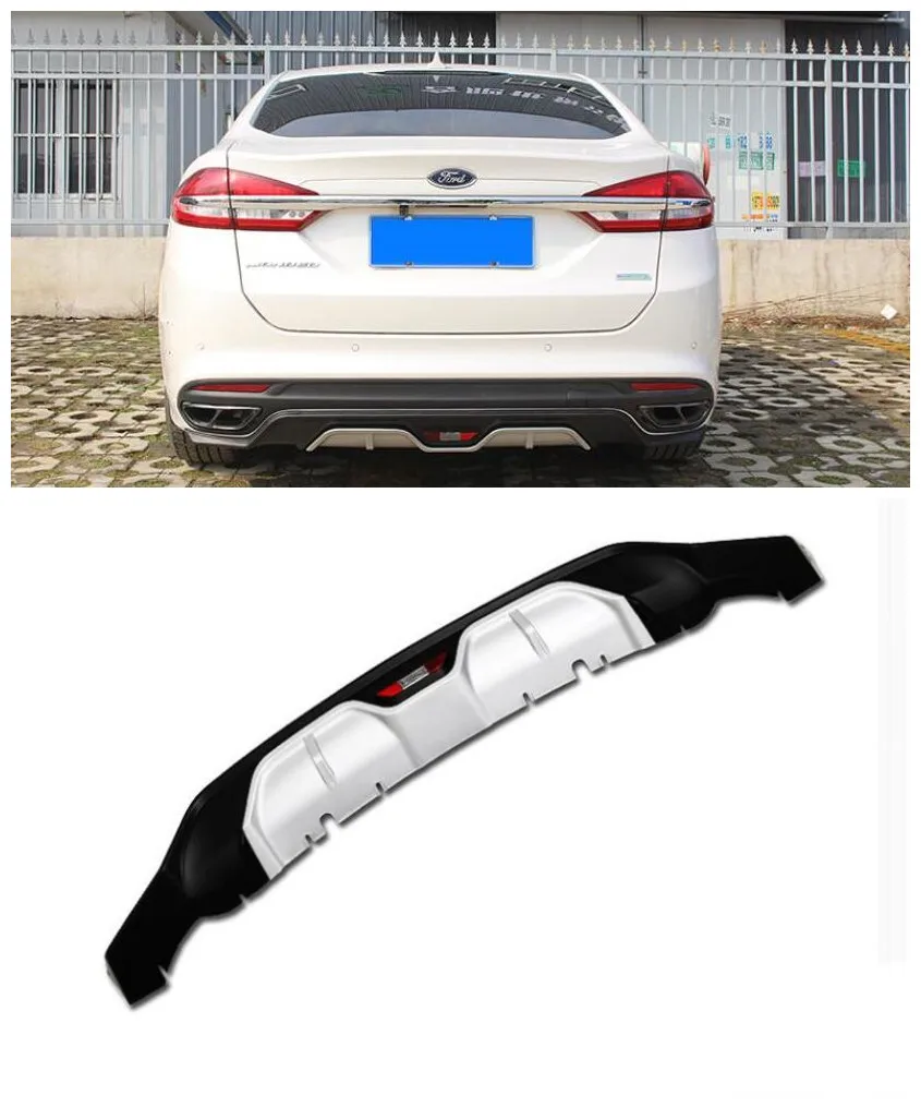 

ABS Car Rear Trunk Lip Bumper Diffuser Protector Fits For Ford Mondeo 2013 2014 2015 2016 2017 2018