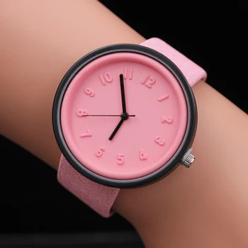 

Watches For Women Bracelet Unisex Simple Fashion Number Watches Quartz Canvas Belt Wrist Watch Clock Dress Wristwatch Luxury