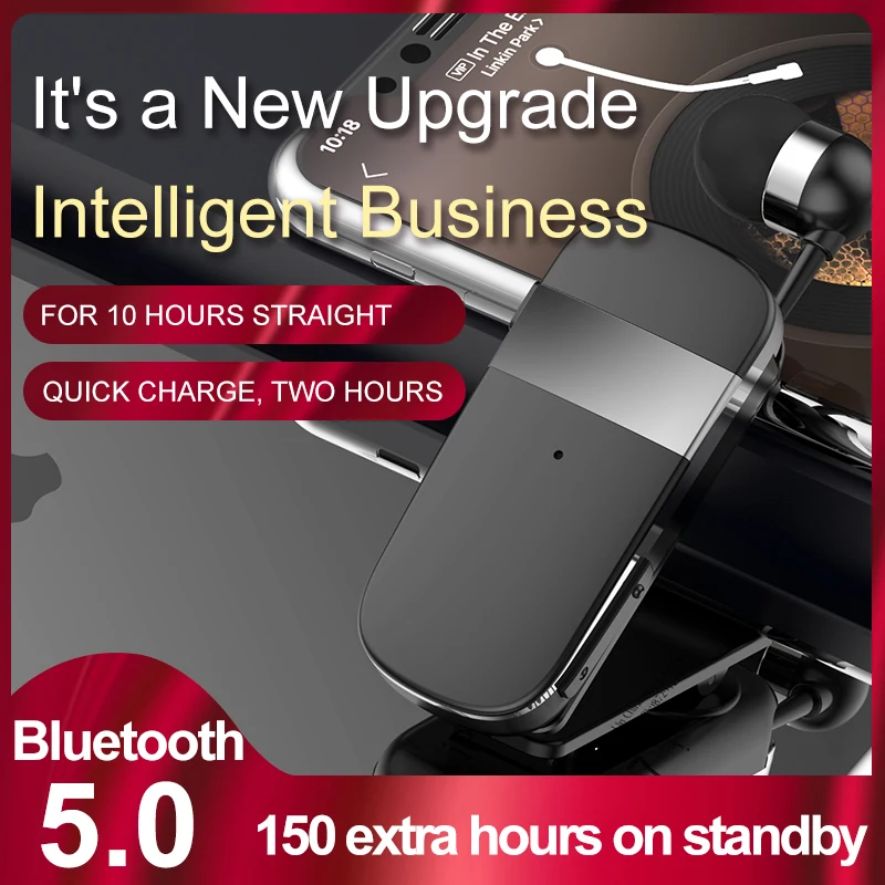 K53 Mini Wireless Fone de ouvido Bluetooth Headset Call Remind Vibration Clip Business Auriculares Earphone Handsfree Headphone 2