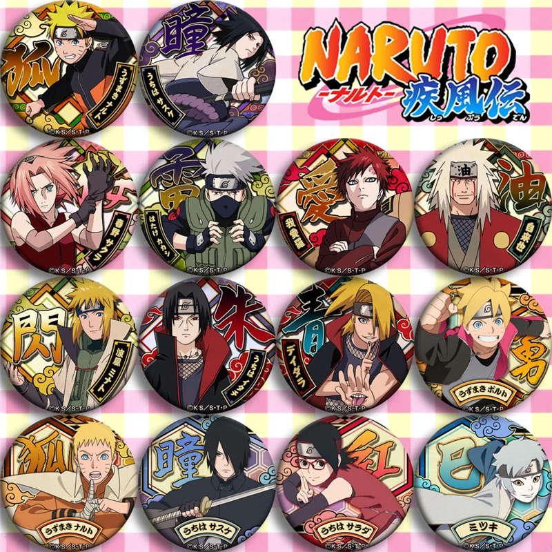 14 шт. аниме Brdwn Naruto Boruto Sasuke Deidara Namikaze Minato Kakashi Jiraiya Mitsuki Gaara Sarada значок косплея