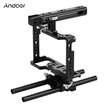 

Andoer Video Accessories Full Frame Camera Cage +Top Handle Base Aluminum Alloy Camera Case Bracket Filmimaking for S1H Cameras