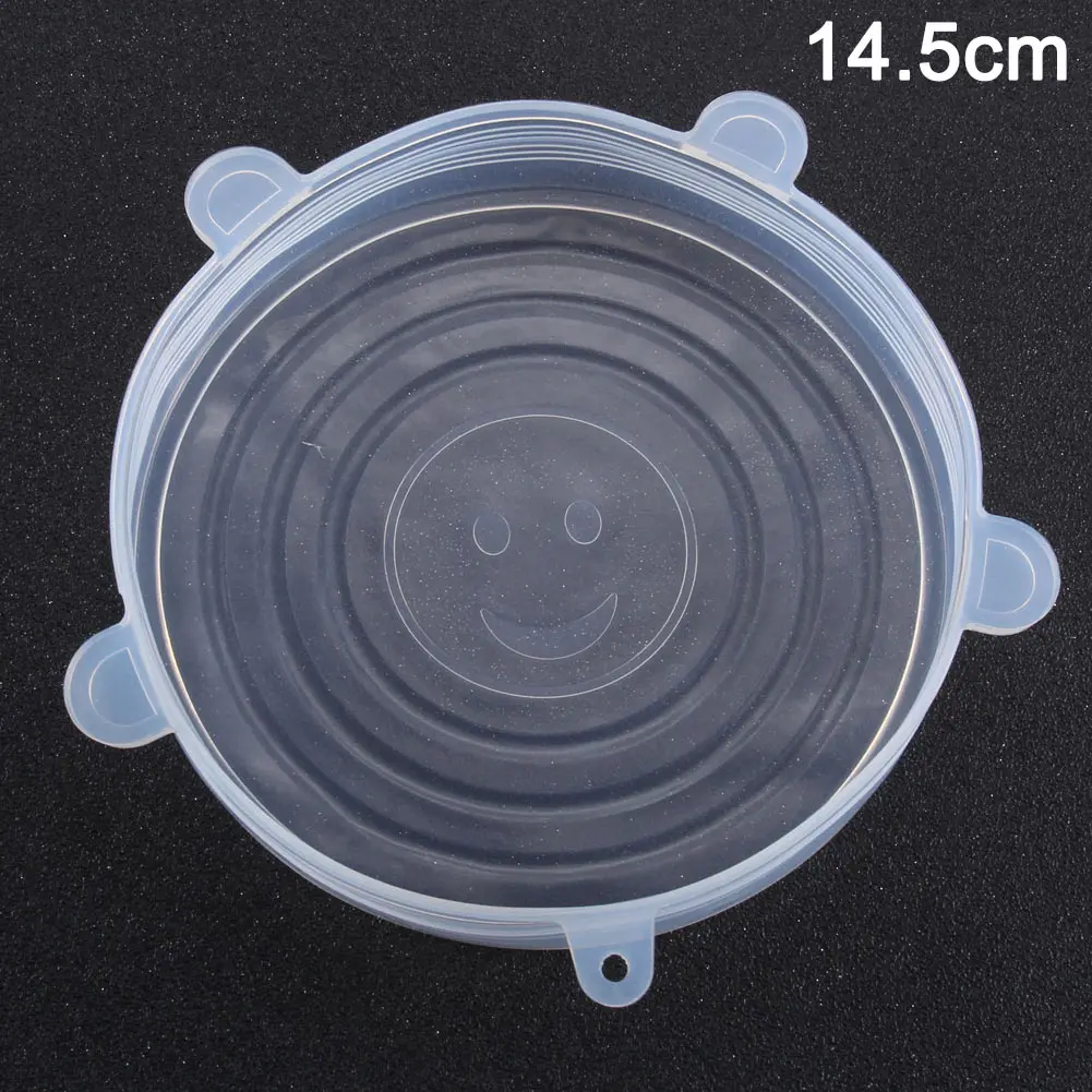 Reusable Silicone Food Lid Bowl Covers Wrap Food Fresh-keeping Stretchable Household Kitchen Kit GHS99 - Цвет: 14.5cm