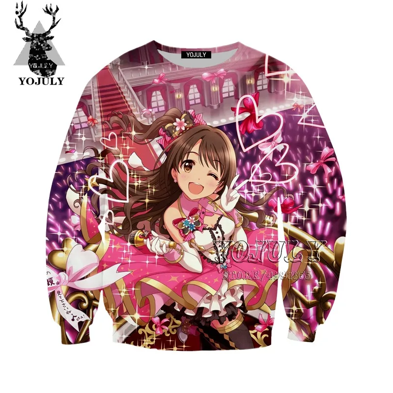 YOJULY Idol Master/Детская толстовка Золушки для девочек с объемным рисунком; модная детская одежда для мальчиков и девочек-подростков; топы с длинными рукавами; SW111