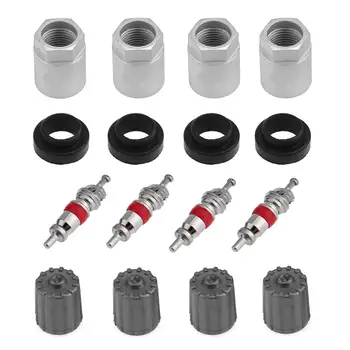 

4 Sets Car Tire Pressure Sensor Rebuild TPMS Service Repair Kit with Nut Valve Cap Gasket for Toyota 2004-2015 Tire Repair Tools