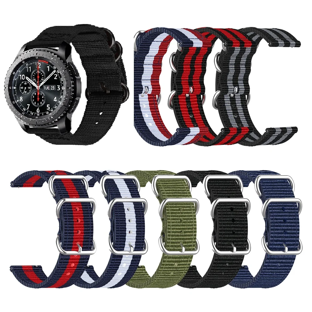 

Nylon canvas Strap for Xiaomi huami Amazfit Stratos 3 2 2S /PACE/GTR 47MM Watch Band for Huawei Watch GT GT2 46mm Straps