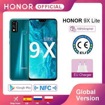 Перейти на Алиэкспресс и купить Глобальная версия Honor 9X Lite смартфон 4G 128G 48MP камера Kirin 710 6,5 ''мобильный телефон Android P GPU Turbo 3,0 NFC