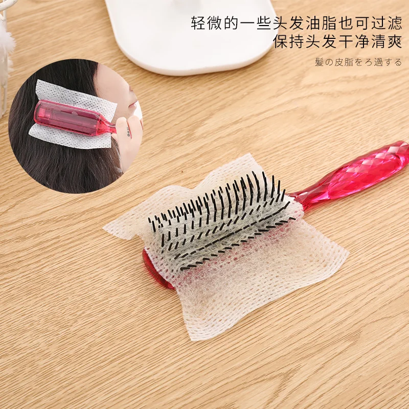 

50 Pieces Comb Filter Paper Hair Filter Net Comb Anti-Static Cloth Comb Cleaning Cloth