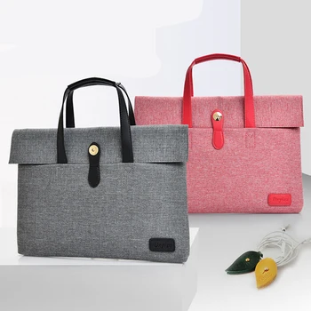 

Women Men Briefcase Fashion Multifunction Unisex Zipper Laptop Bag Liner Bag Computer Bags Retractable Handle Computer Case