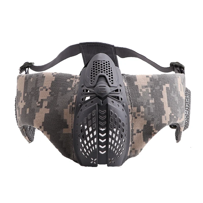 Airsoft полумаска для лица с маской дизайн паук легкий складной дышащий Портативный Защита для полости рта для наружного велоспорта Y