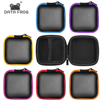 

DATA FROG Portable Case for Headphones Earphone Storage Carrying Bag for SD TF Cards USB Flash Earphone Headphone Accessories