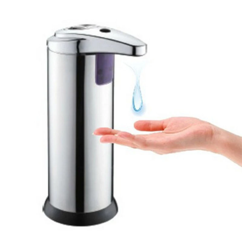 

250ML Automatic Liquid Soap Dispenser Smart Sensor Touchless ABS Electroplated Sanitizer Dispensador for Kitchen Bathroom School