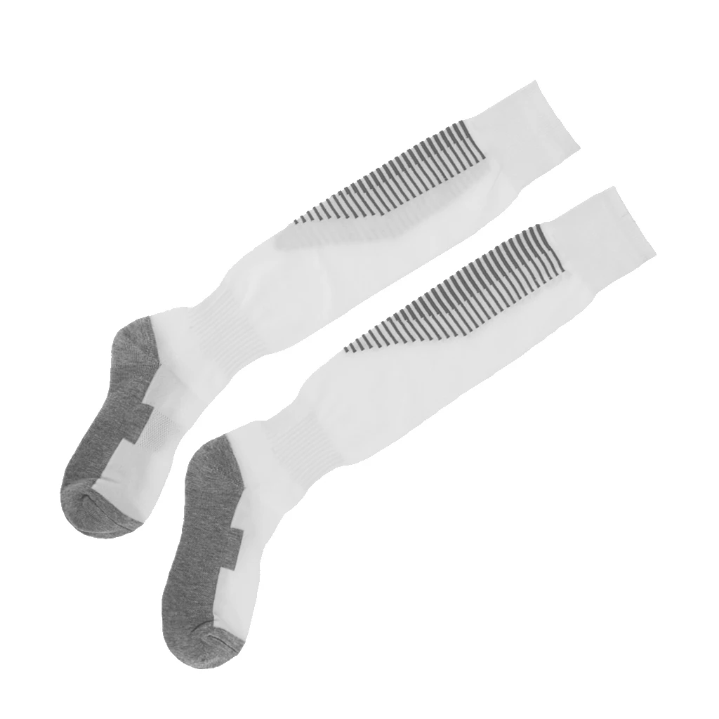 Football Socks Knee High Stripe Athletic Socks Sport Game Compression Stockings Breathable for Men Adults 