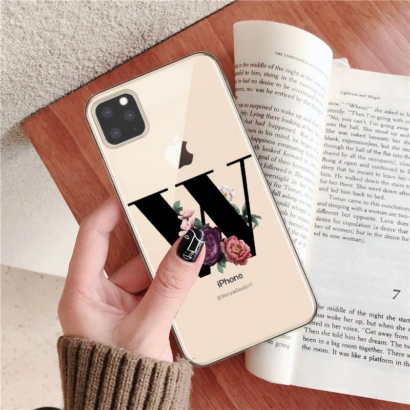 Custom New Phone Case For iPhone 11 Pro Max Wireless charging Fashion Customized initial Soft For iPhone X XR XS MAX 7 8 Plus