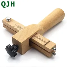 Ceinture de coupe réglable pour l'artisanat du cuir, bricolage outils de coupe à la main, coupe-bande en bois avec 5 lames tranchantes, outils en cuir