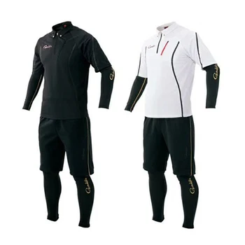 

1 Set Gamakatsu Ice Fishing Clothing Set Outdoor T-shirt& Short Pant Hiking Clothes with Arm Sleeves& Leg Cover Summer Clothes