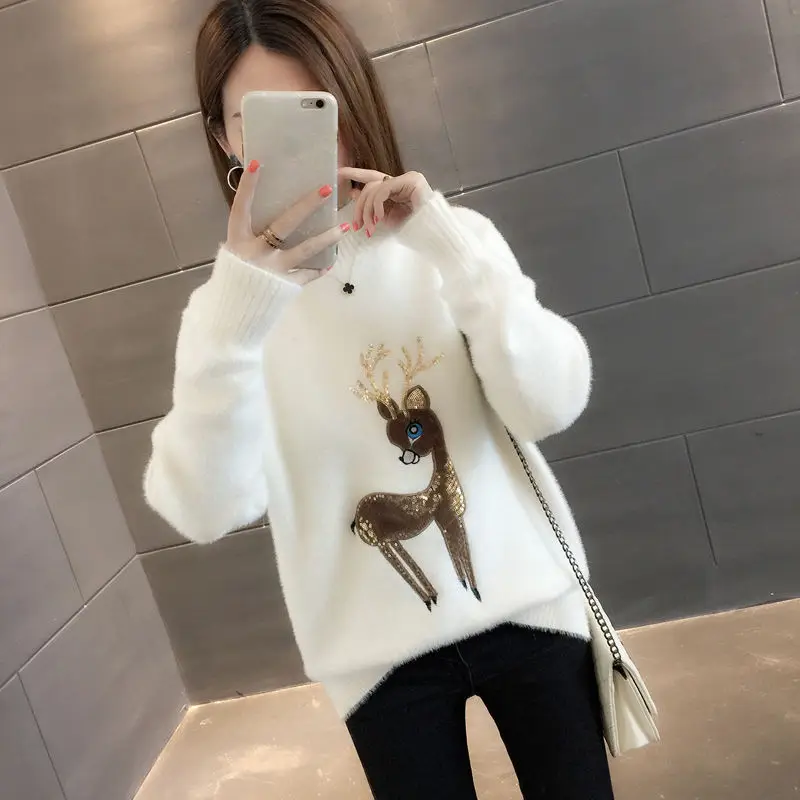 new autumn and winter wear pullover sweater Korean version of the loose bottom net red shirt female foreign gas sweater