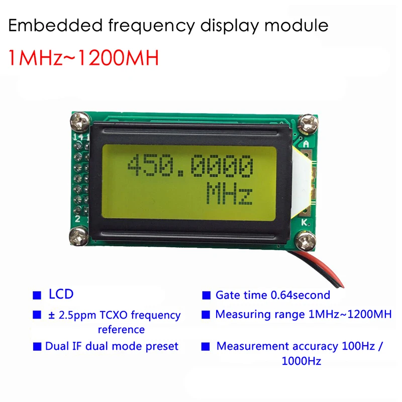 RF Frequency Counter DIY High Accuracy Sensitivity 1MHz1200MH