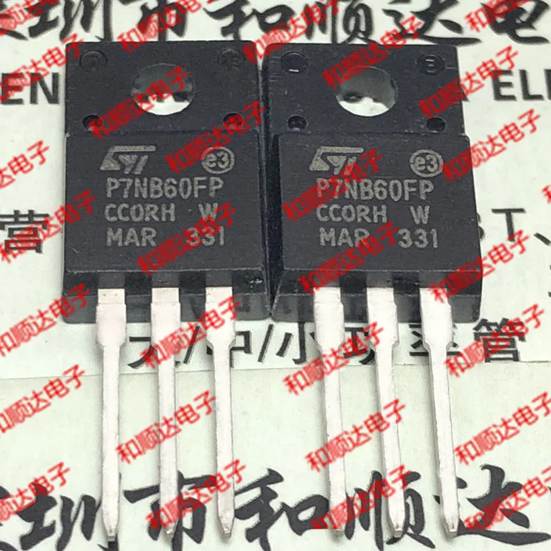 /5 предметов в лоте, P7NB60FP STP7NB60FP TO-220F 600V 7A