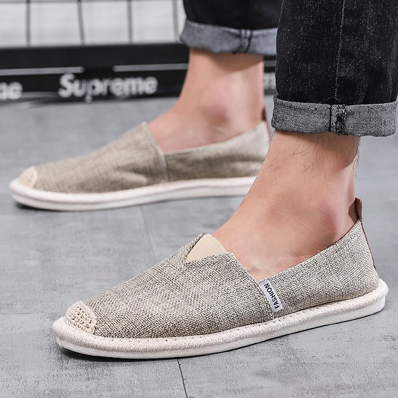 Cena GUDERIAN nowych mężczyzna buty rybackie oddychające brezentowych butów mężczyźni Slip On przypadkowi płaskie buty mężczyźni Sneakers espadryle Calzado Hombre