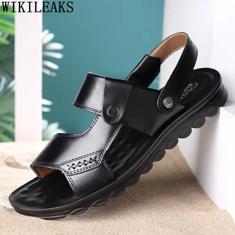 black dad sandals