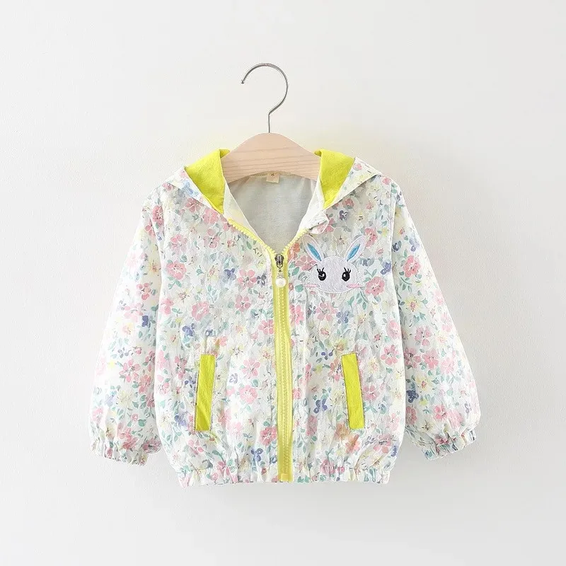 Весенне-осенняя одежда для маленьких девочек; куртка с ушками для маленьких мальчиков; ветровка с капюшоном; Верхняя одежда; пальто для маленьких мальчиков; одежда для малышей