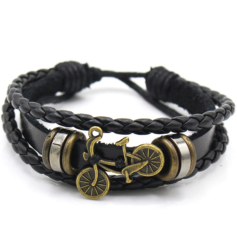 20 штук винтажный велосипедный браслет Homme тканевый кожаный браслет мужские браслеты для женщин Шарм с изображением велосипеда мужские ювелирные изделия