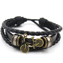 20 штук винтажный велосипедный браслет Homme тканевый кожаный браслет мужские браслеты для женщин Шарм с изображением велосипеда мужские ювелирные изделия