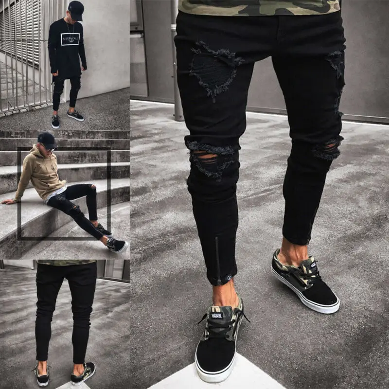 men's ripped pants