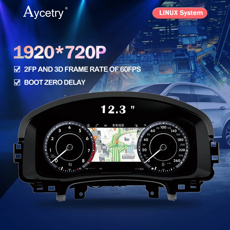 Cheap For Volkswagen VW Golf 7 Golf7 MK7 GTI car Instrument Panel Replacement Dashboard Entertainment Intelligent Multimedia System FM 0