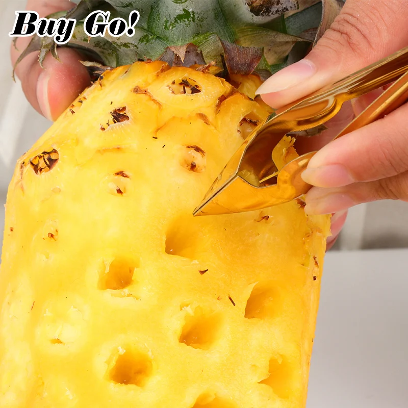 1PCS Creative Easy Fruit Peeler Pineapple Corer Slicer Cutter Stainless Steel Pineapple Slicer Clips Fruit Tools Kitchen Gadgets