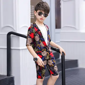

Fashion Floral Pattern Kid Boy Clothes Set Summer 2020 Short Sleeve Short Pant 3Pcs/Set Clothing For 3-12 Children Boys Outfit
