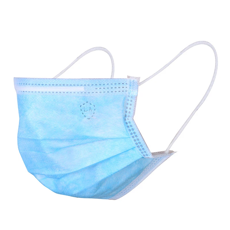 

50pcs Face Masks Disposable Respirator Mask Anti-Fog Anti-PM2.5 Particle Strong Protective Mouth Mask Blue 3-Layer Face Shield