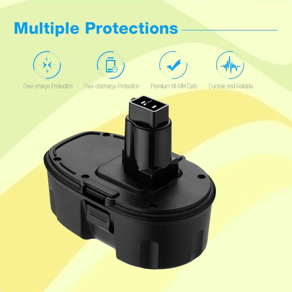 Сменный аккумулятор 3 7 Ач 18 в DC9096 DC9098 совместим с аккумулятором Dewalt XPR DC9099 DW9095 DW9096