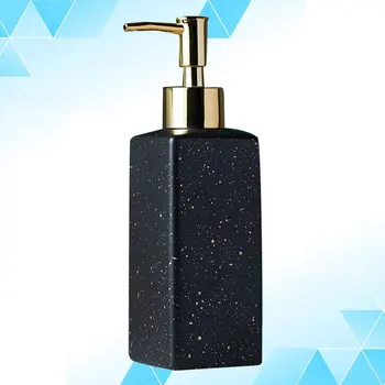 

Ceramic Sub Empty Bottle Sterilization Hand Washing Liquid Emulsion Pressure Sub Empty Bottle Storage Holder (Square Black)